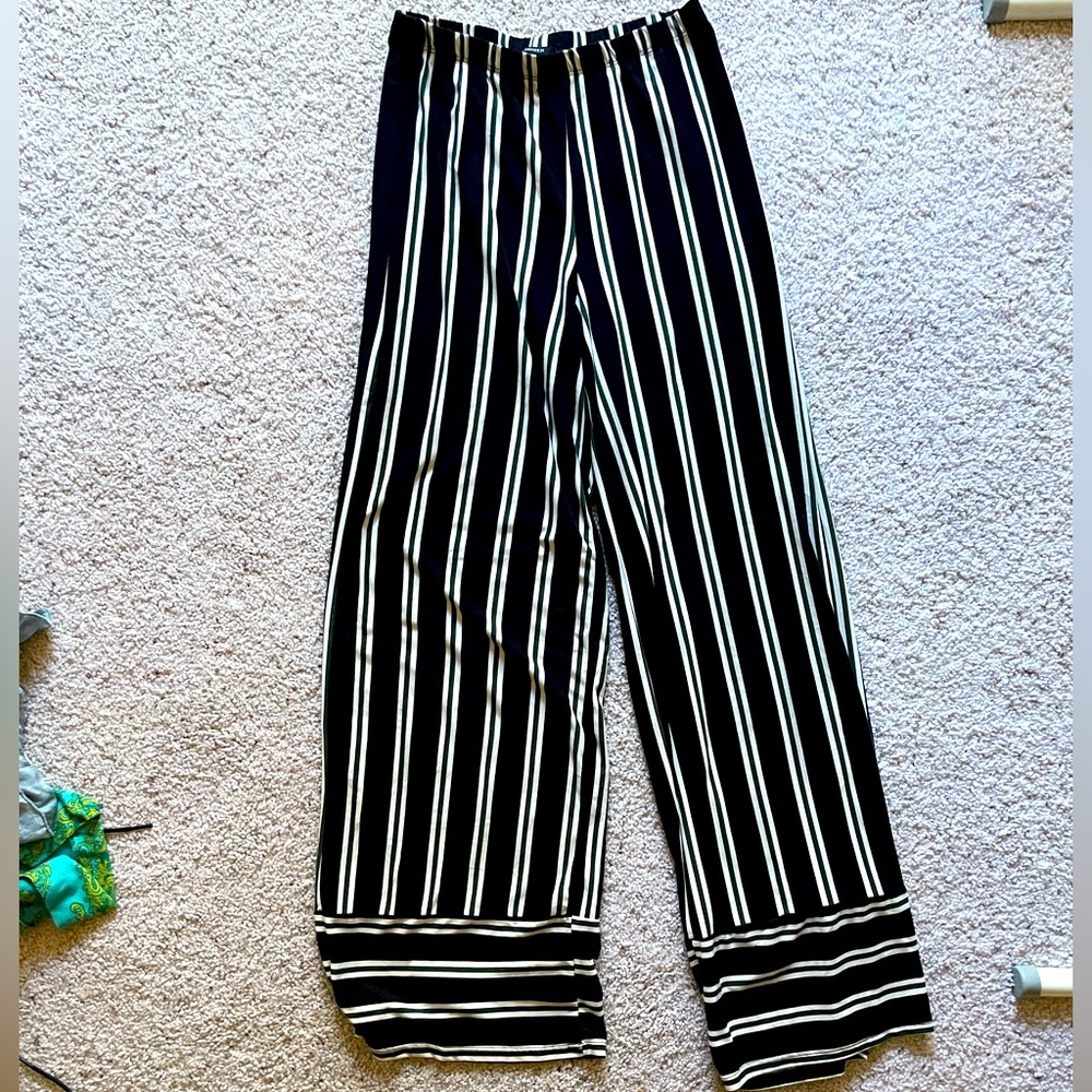 Forever 21 silky lounging pants. Large. Black, green, white